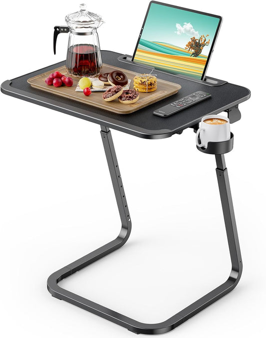 TV Tray Table - Heavy Duty Extra Large TV Trays, Upgraded Dinner Trays for Eating on Couch, Tilt & Height Adjustable Snack Table Laptop Desk for Sofa, Bedside and Recliner