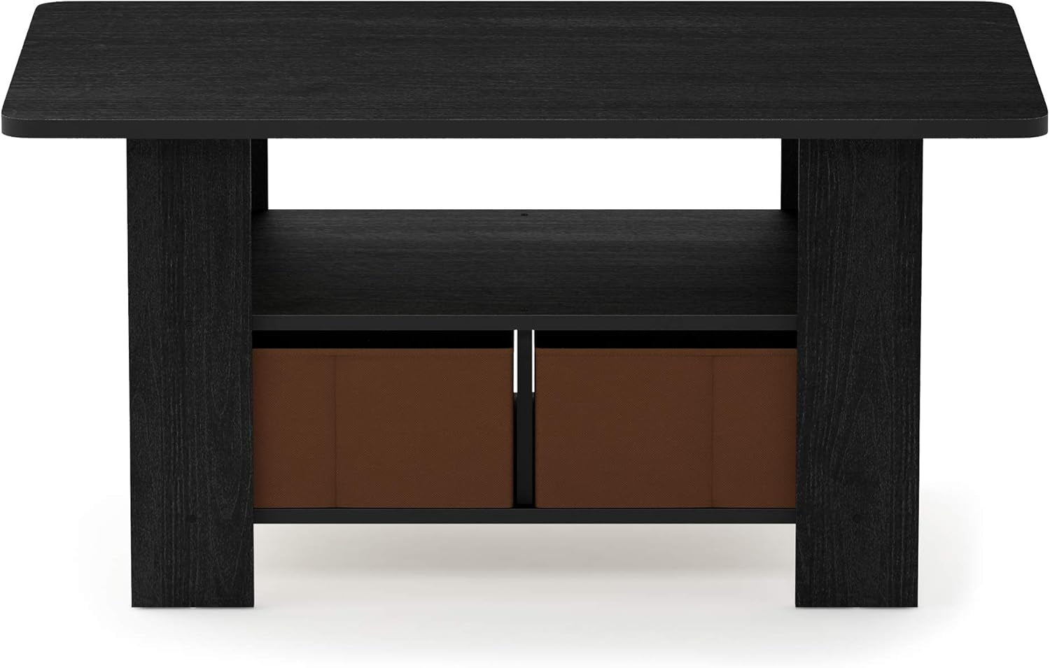 Andrey Coffee Table with Bin Drawer, Americano/Medium Brown, Small Non-Lift Top