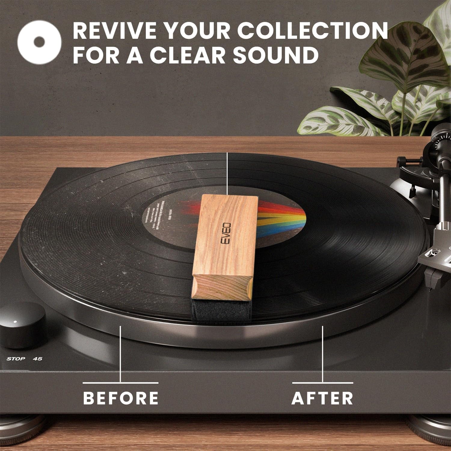 Vinyl Record Cleaning Kit - 4-In-1 Premium Vinyl Record Cleaner & Vinyl Cleaning Kit with Velvet Brush, Vinyl Cleaner Liquid, Duster & Turntable Stylus Gel