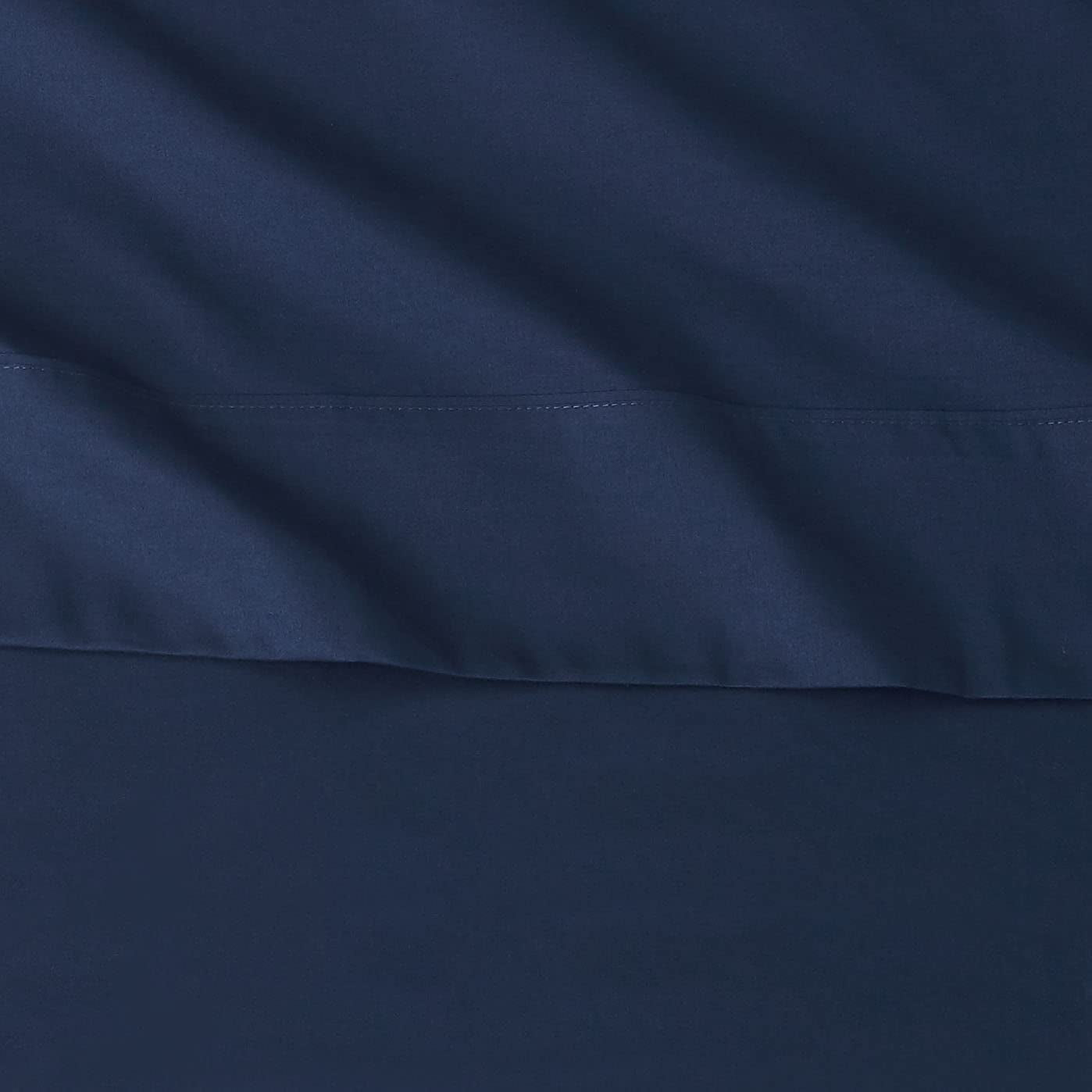 Lightweight Super Soft Easy Care Microfiber 4 Piece Bed Sheets Set with 14-Inch Deep Pockets, Queen, Navy Blue, Solid