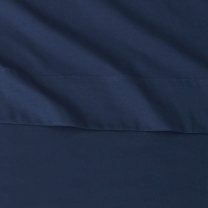 Lightweight Super Soft Easy Care Microfiber 4 Piece Bed Sheets Set with 14-Inch Deep Pockets, Queen, Navy Blue, Solid