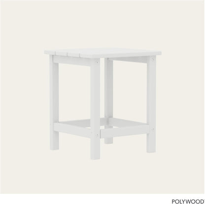 POLYWOOD Long Island 18" Side Table, White