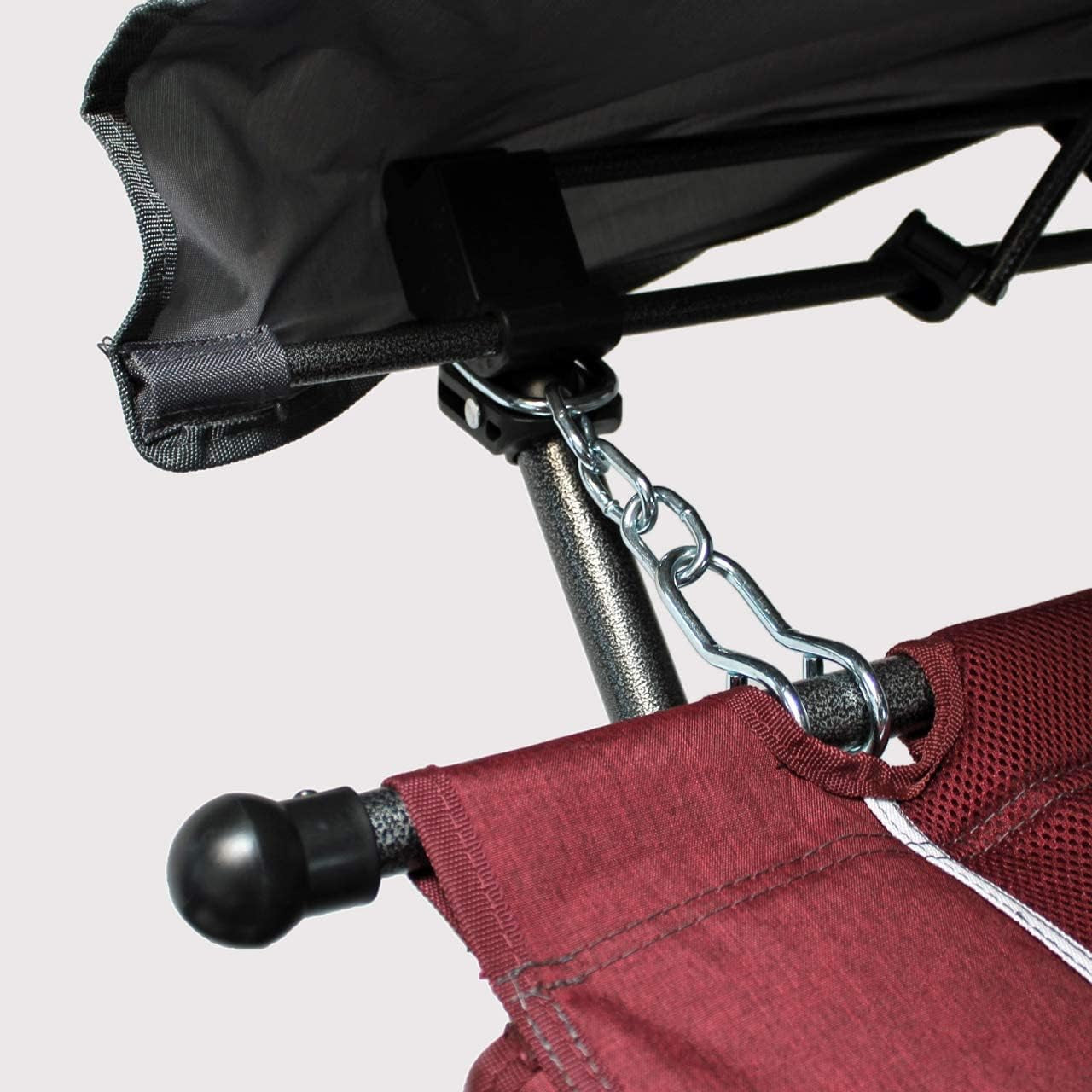 Limited Portable Folding Metal Framed Hammock with a Retractable Canopy, Perfect for Camping, Patio, Outdoor, and Relaxing, Side Pockets Included, Red (Pack of 1)