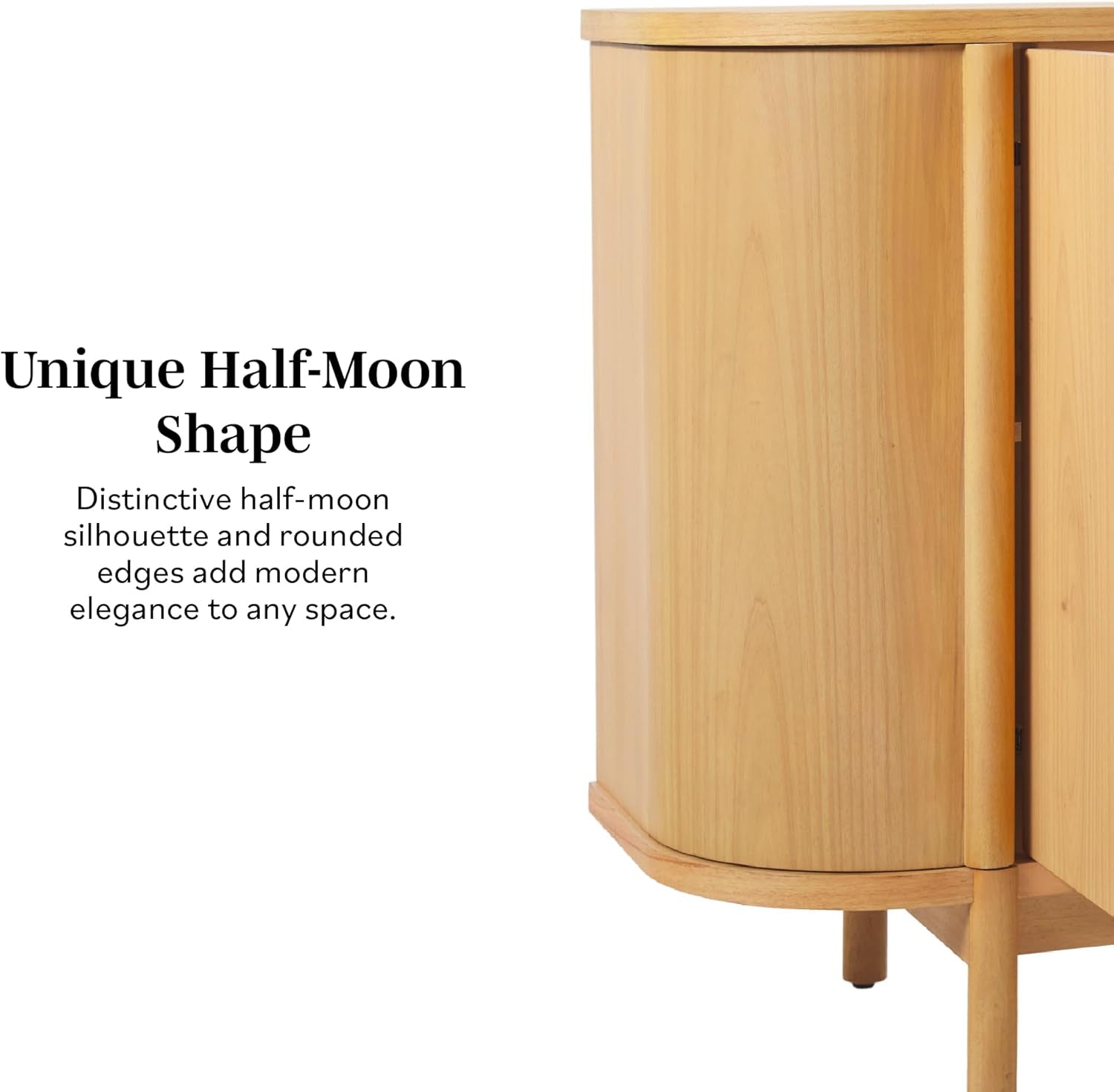 Ezra 70" Curved Sideboard Cabinet - Natural