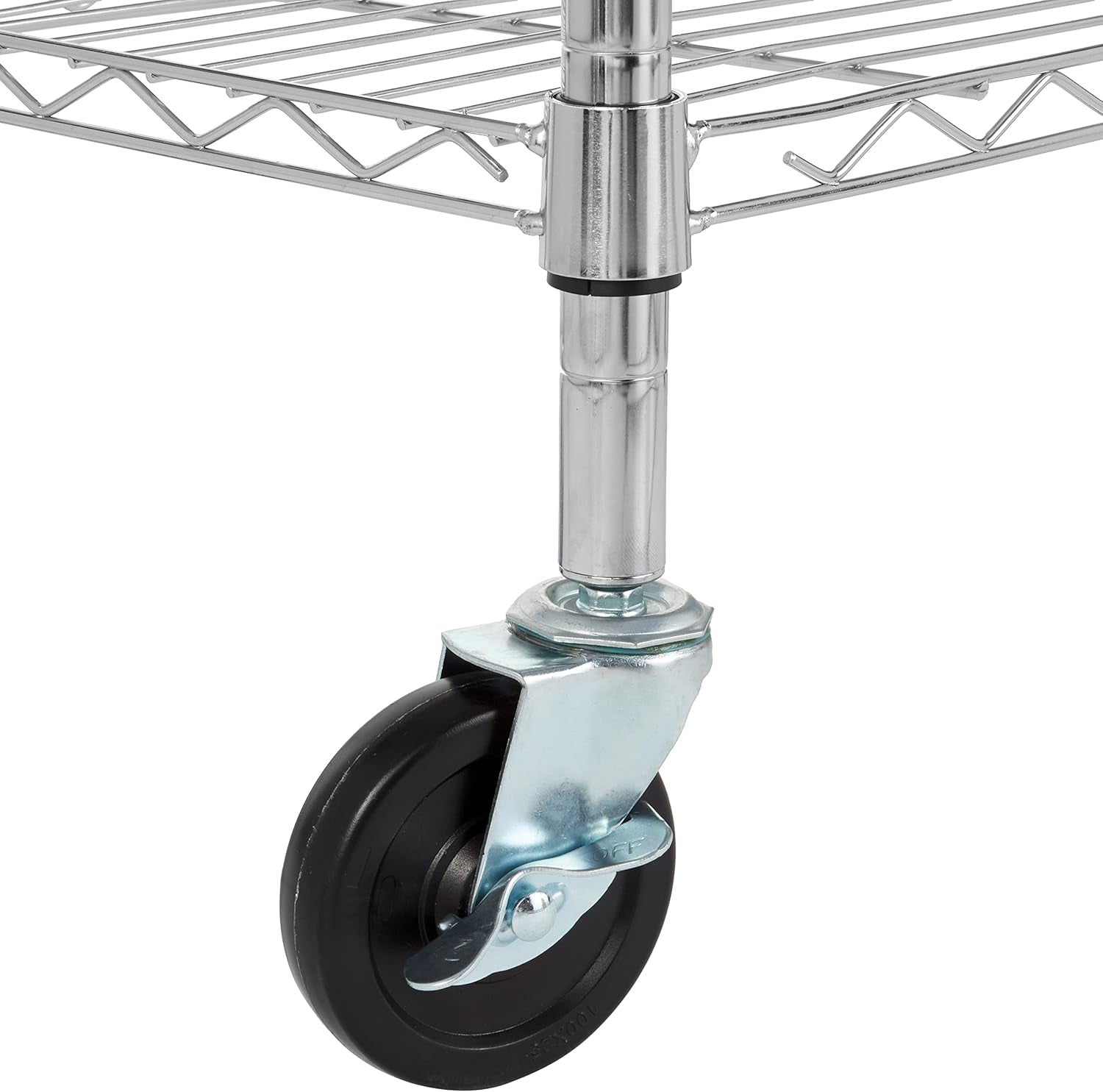 Portable Kitchen 3-Tier Storage Rack on Caster Wheels with Adjustable 2 Shelves, 175 Pound Capacity, 21 X 15 X 36.7 Inches (Lxwxh), Wood/Chrome