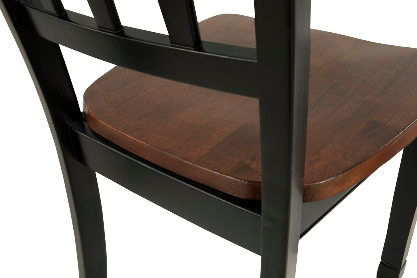 Owingsville Modern Farmhouse Dining Room Side Chair, Set of 2, Black and Brown