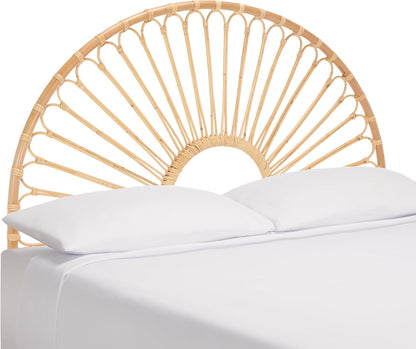 Home Collection Faris Natural Rattan Arched Full Size Headboard