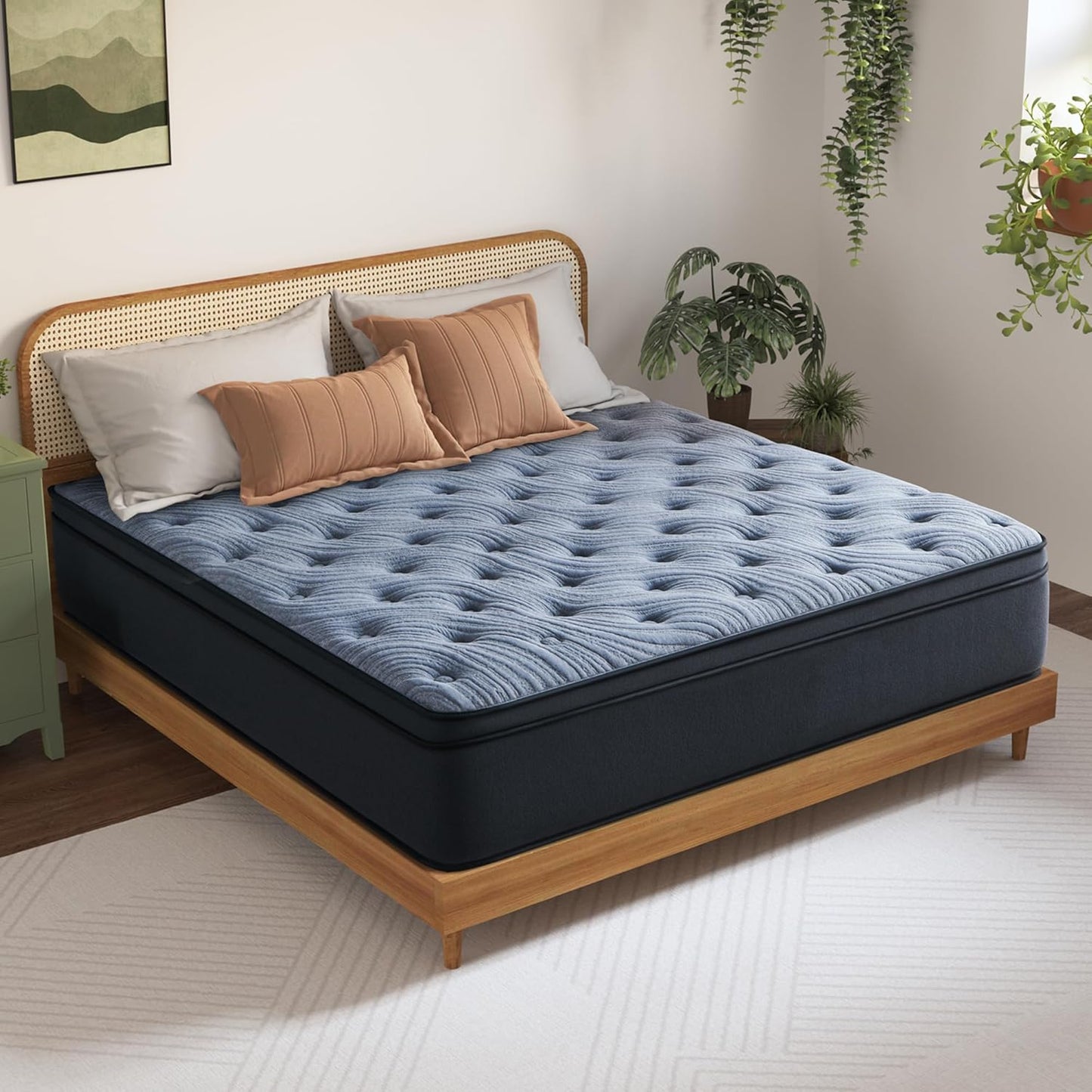 Queen Size Mattress, 12 Inch Medium Firm Memory Foam Bed in a Box with Supportive Pressure Relief & Breathable Soft Cover