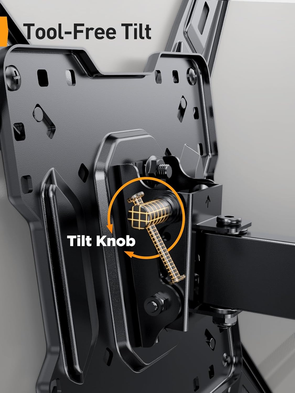 Full Motion TV Mount for Most 26–65 Inch Flat or Curved Tvs up to 82 Lbs, Wall Mount TV Bracket with Articulating Arms, Tool-Free Tilt, Swivel, Extension, Max VESA 400X400Mm, PGMF3