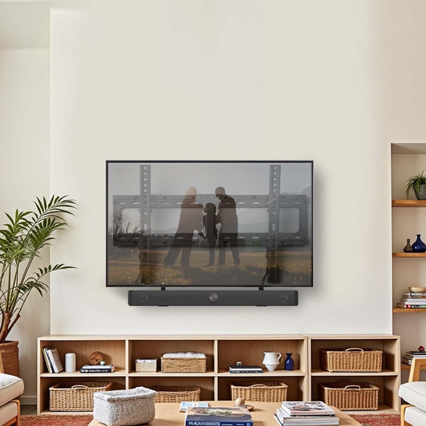 55 65 75 85 Inch Tilting TV Wall Mount for 32-90 '' Tvs, Low Profile TV Mount Bracket, Safe Lock & Quick Release, Max VESA 600X400Mm, 24 Inch Studs,132 Lbs, Fit Most 55+ 75+ 85+ 86 Tvs