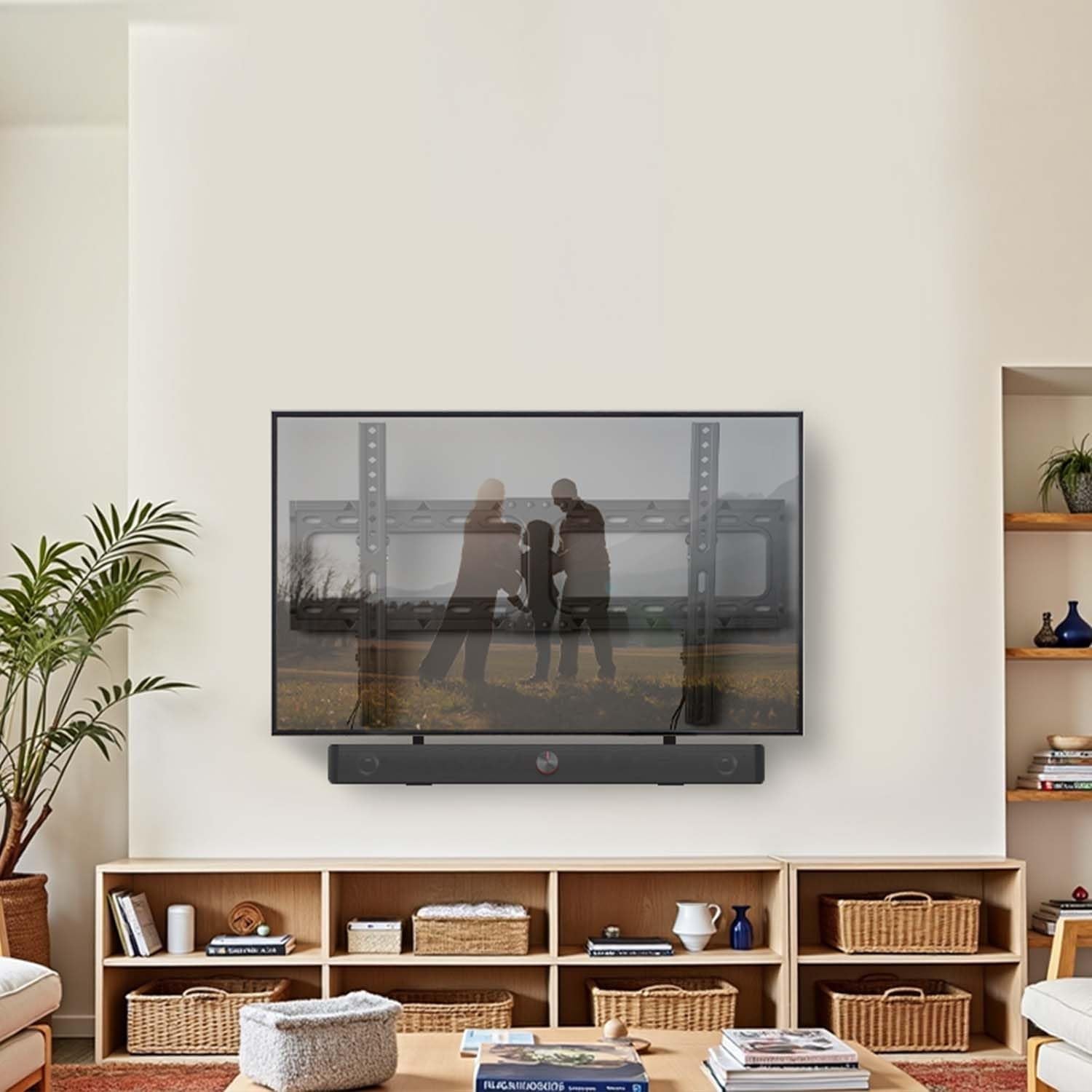 55 65 75 85 Inch Tilting TV Wall Mount for 32-90 '' Tvs, Low Profile TV Mount Bracket, Safe Lock & Quick Release, Max VESA 600X400Mm, 24 Inch Studs,132 Lbs, Fit Most 55+ 75+ 85+ 86 Tvs