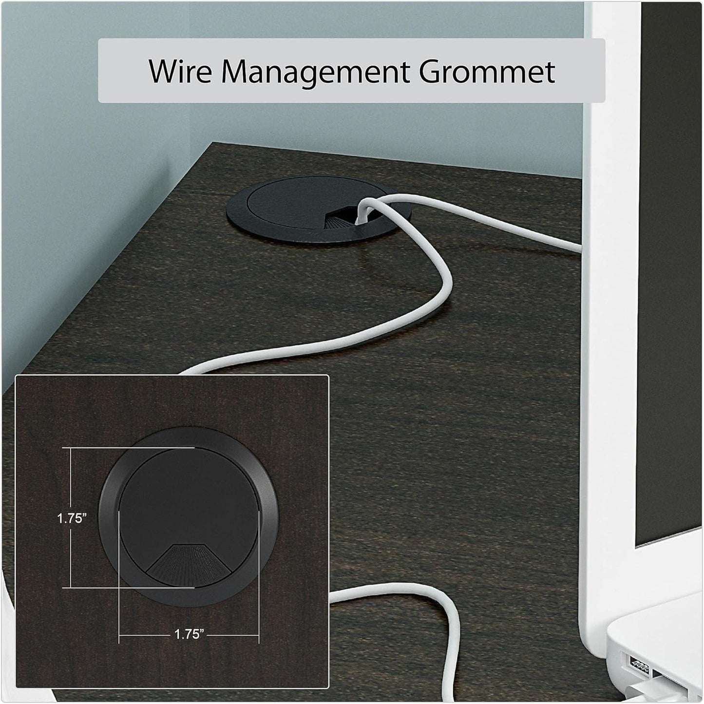 Dakota L-Desk with Bookshelves, Black Oak