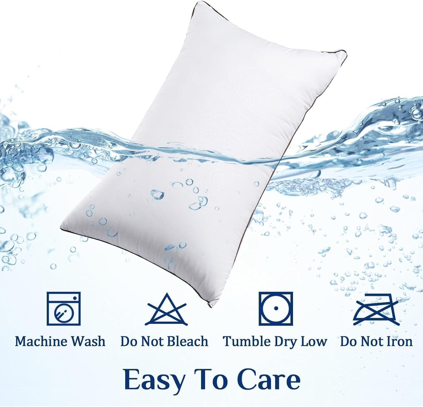 King Size Pillows Set of 2 for Sleeping, Soft and Supportive Bed Pillows with down Alternative Filling for Side and Back Sleepers, Hotel Collection