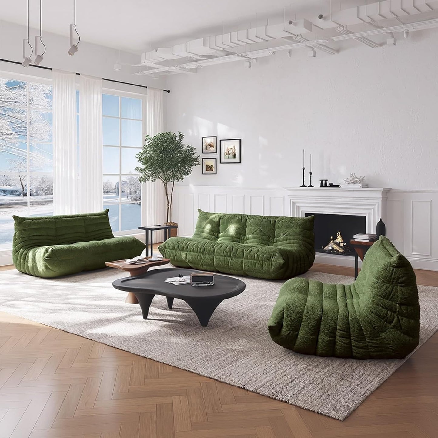 Bean Bag Chairs for Adults, Giant Beanbag Chair with Memory Foam, Comfy Lounge Chair Lazy Sofa for Apartment, Living Room, Bedroom, Office(Teddy Fabric)