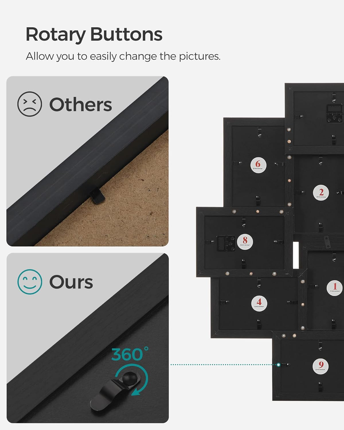 4X6 Collage Picture Frames for Wall Decor, 10 Pack Family Photo Collage Frame Set for Gallery, Glass Front, Assembly Required, Ink Black URPF20BK