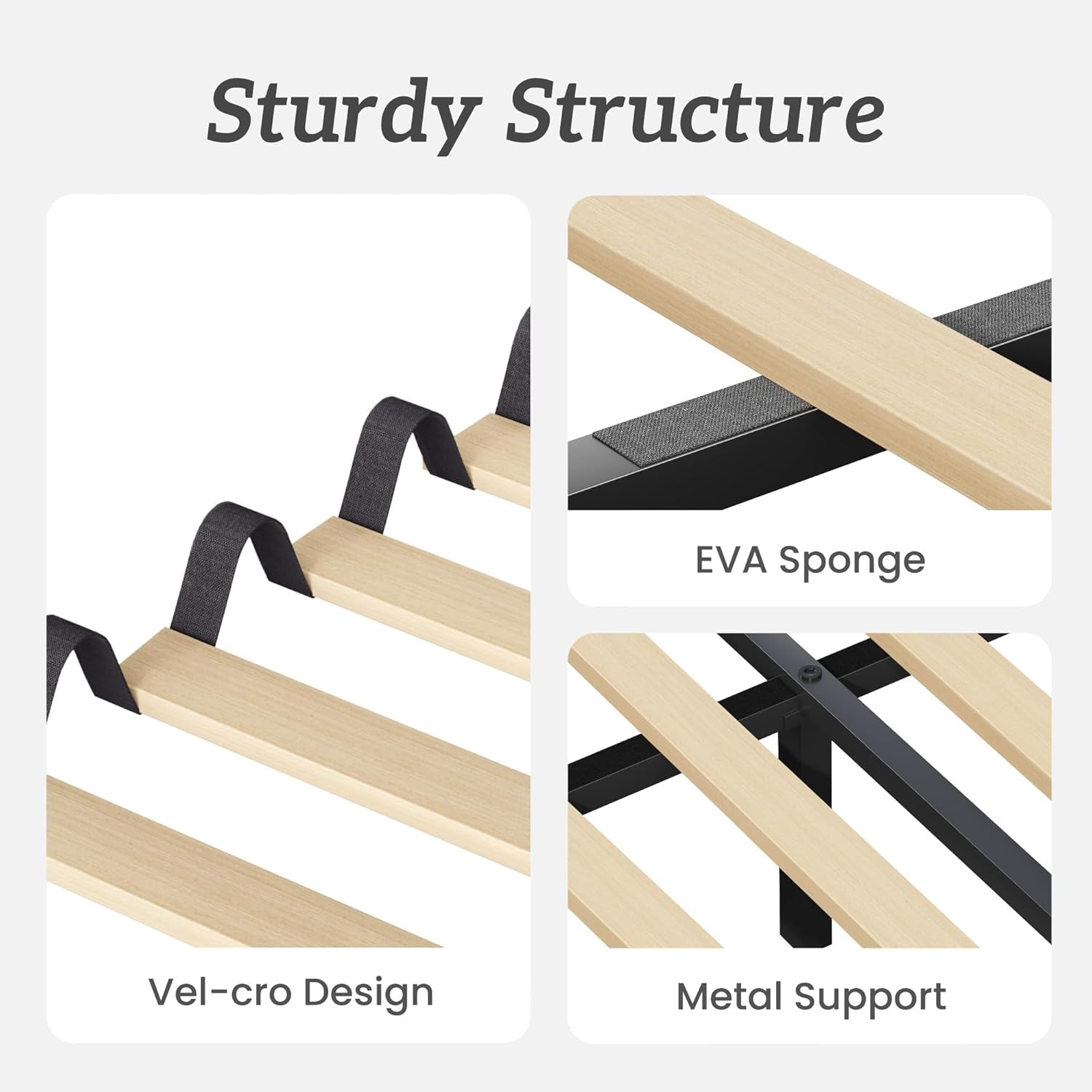 Queen Size Bed Frame, Platform Bed Frame with Velvet Upholstered Headboard, No Box Spring Needed, Sturdy Metal Support, Noise Free, Easy Assembly, Grey