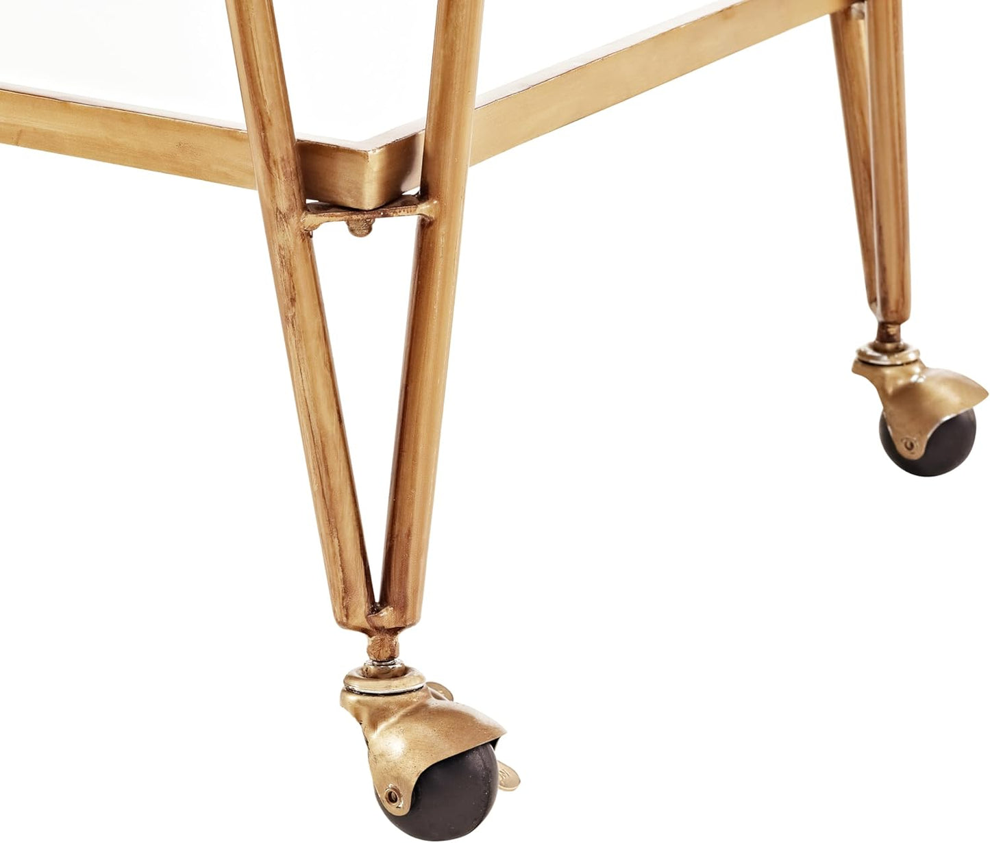 Gina Mid-Century Bar Cart, Gold