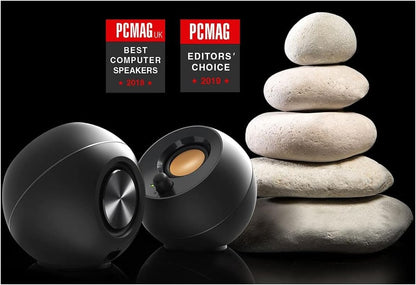 Pebble 2.0 Usb-Powered Desktop Speakers with Far-Field Drivers and Passive Radiators for Pcs and Laptops (Black)