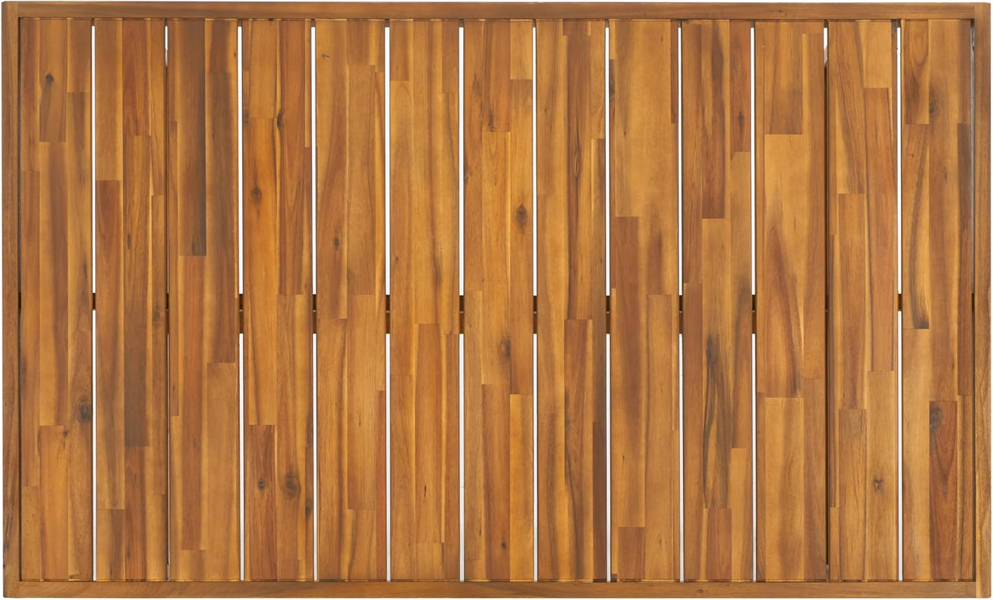 Outdoor Collection Duncan Natural Brown Slatted Top Solid Wood Coffee Table