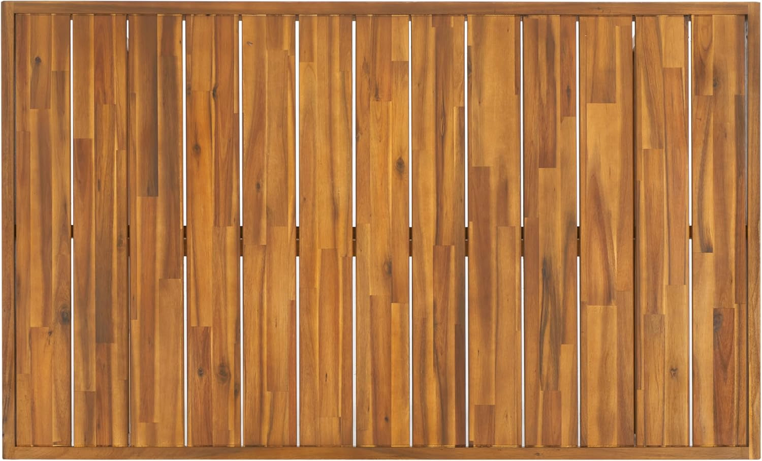 Outdoor Collection Duncan Natural Brown Slatted Top Solid Wood Coffee Table