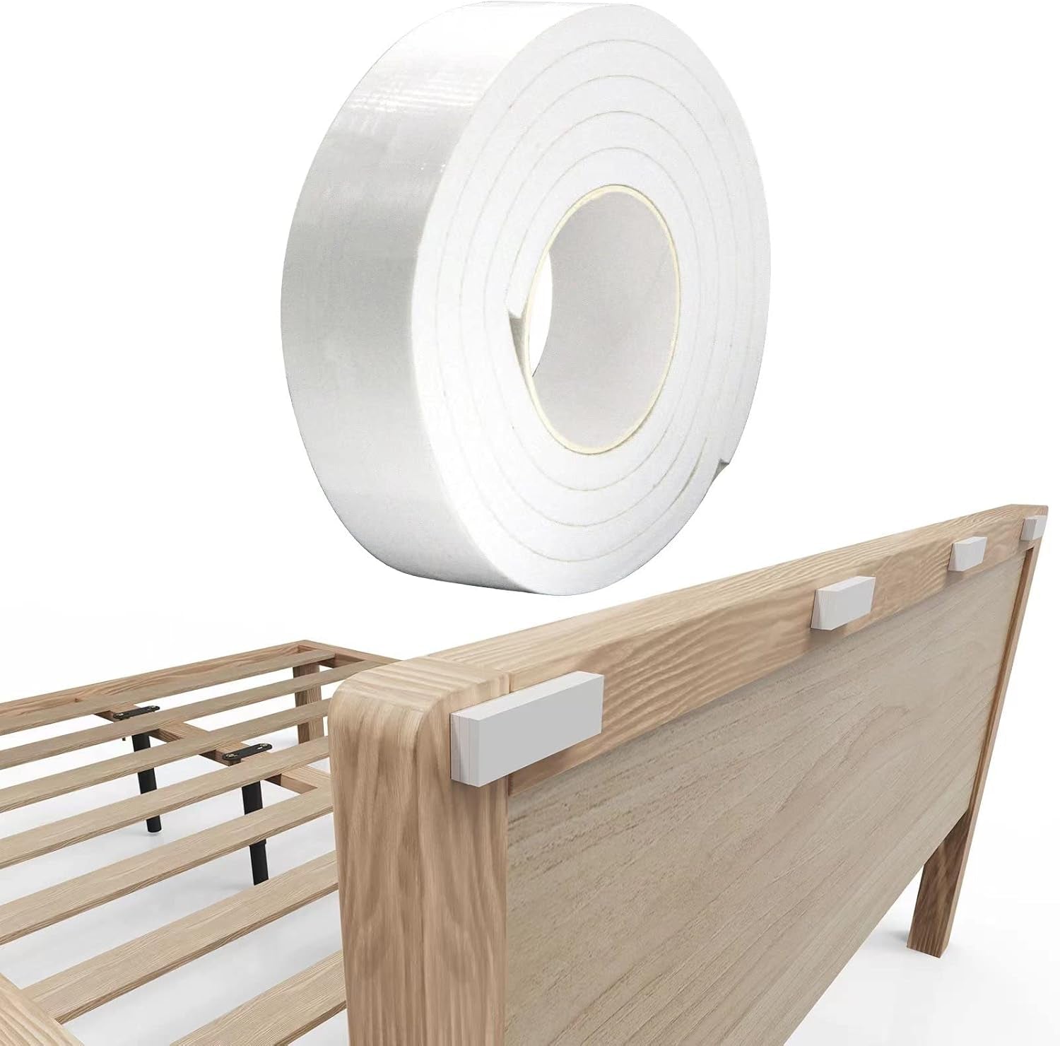 EVA Foam Headboard Stoppers Bed Stopper,Anti-Vibration Soundproof Pads for Bed Frame/Headboard,Double Sides Self Adhesive Furniture Pads