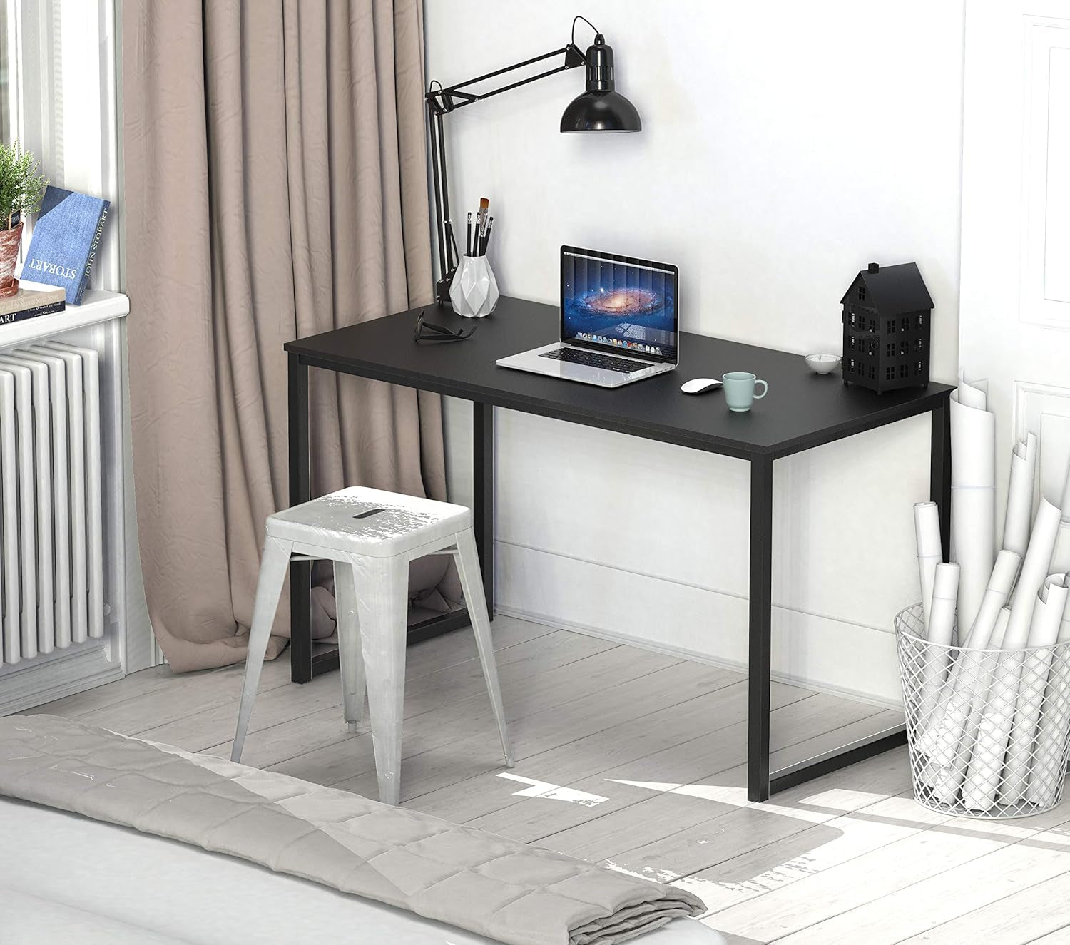 Mission 40-Inch Home Office Computer Desk, Black
