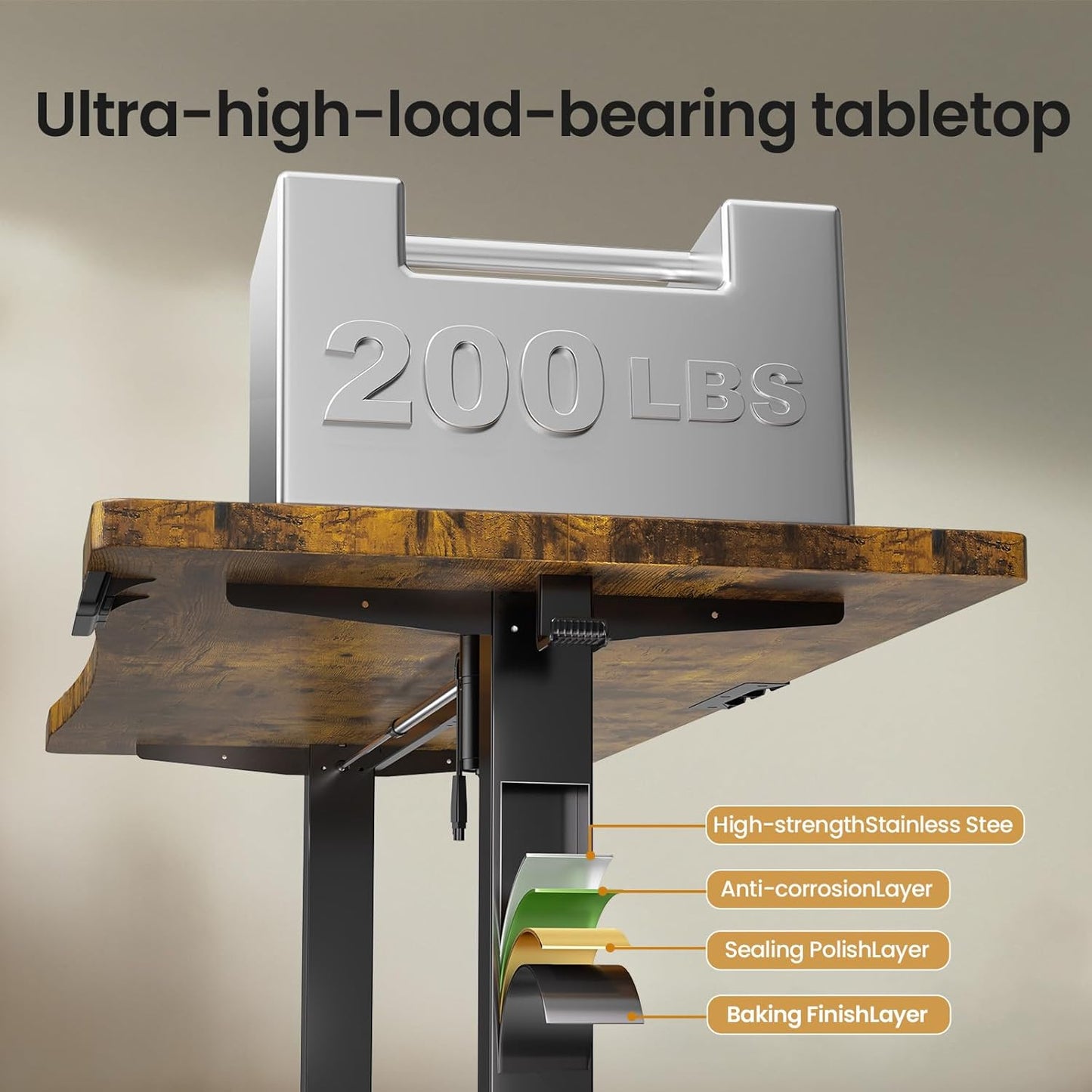 63 X 28 Inch Electric Standing Desk, Sit to Stand Up, Work Home Office Computer Table for Study, Walking Pad, Writing, and Games, Wooden Desktop Desks, Brown