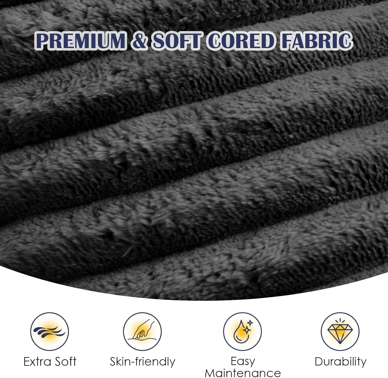 Stuffed round Pouf Ottoman,Corduroy Foot Rest with Shredded Foam Filling, Lightweight and Fluffy Pouf Storage Ottoman for Living Room,Floor Poufs for Couch,20"X 17",Dark Grey