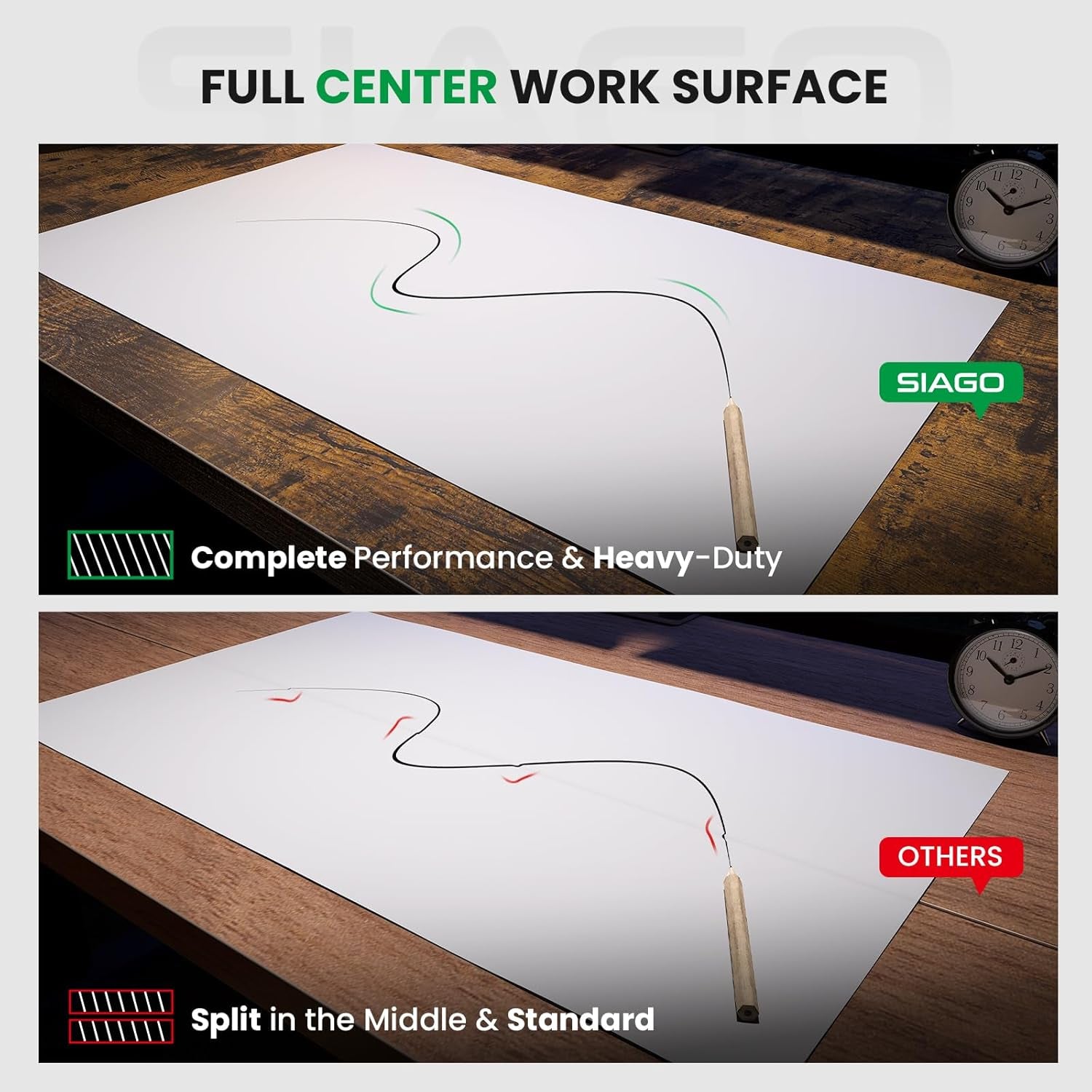 Electric Standing Desk Adjustable - 48 X 24 Inch Sit Stand up Desk with Cable Management - 3 Memory Preset Adjustable Height Table