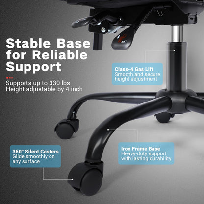 Gaming Chair, Ergonomic Computer Chair with Footrest and Lumbar Support, Height Adjustable Office Chair with 360° Swivel Seat and Headrest