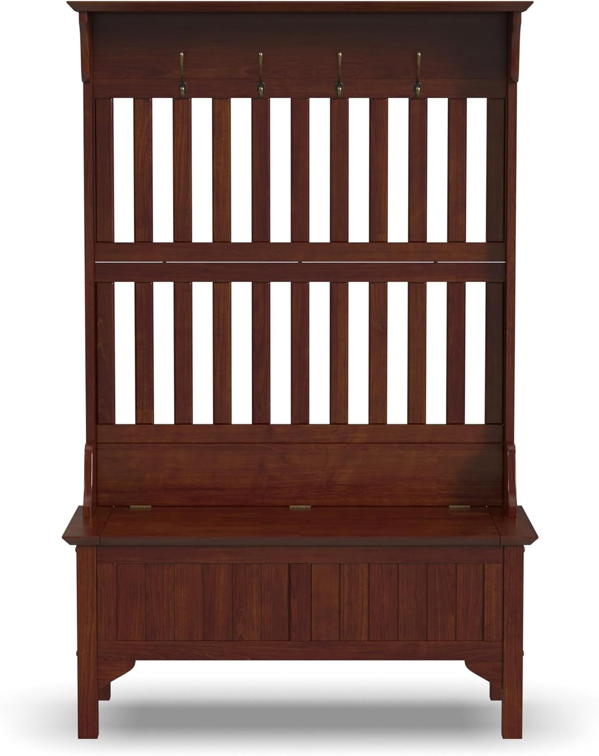 General Line Cherry Hall Tree with Bench