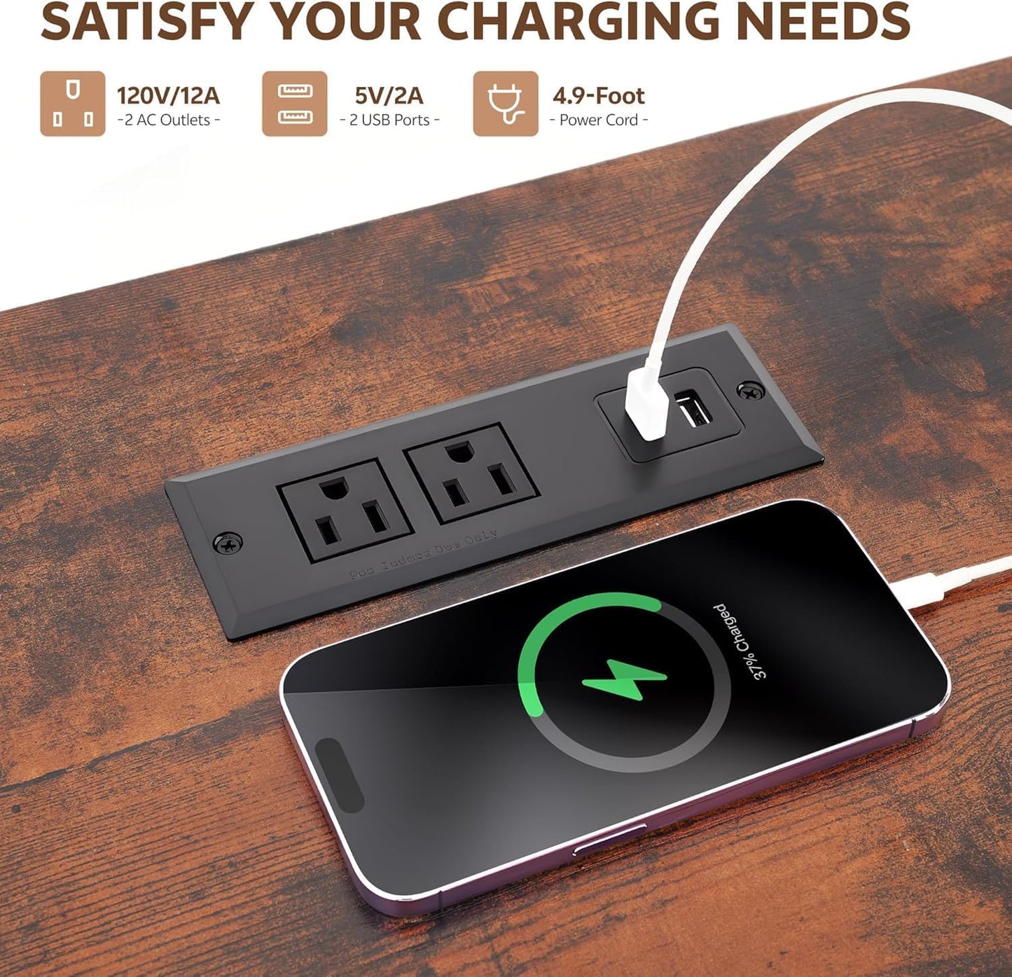 86.61 Inch Large Double Dog Crate Furniture with Storage Drawers & Shelf Farmhouse Dog Kennel TV Stand Indoor for 2 Medium Large Dogs Decorative Dog Cage with Sliding Door Power Outlets Grey