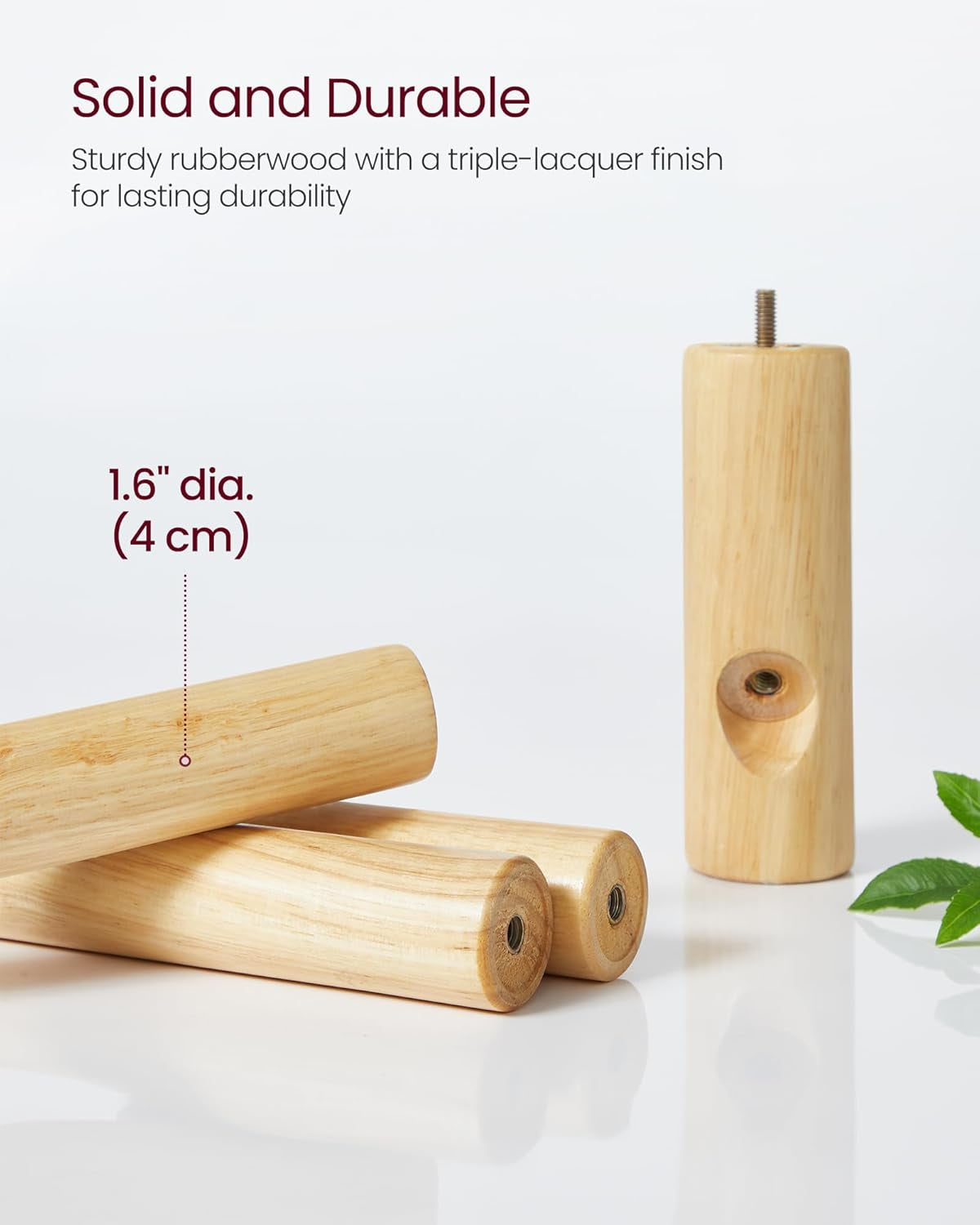 Solid Wood Coat Rack, Free Standing Tree-Shaped Coat Rack with 8 Hooks, 3 Height Options, for Clothes, Hats, Bags, Living Room, Bedroom, Home Office, Dark Walnut URCR01WN