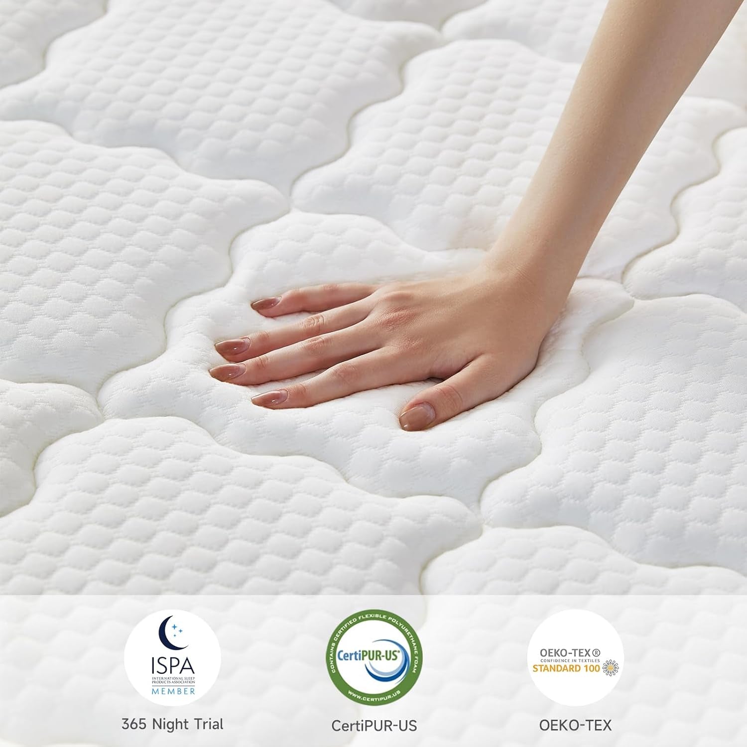 Full Size Mattress, 12 Inch Full Mattress in a Box, Hybrid Memory Foam & Individual Pocket Spring to Improve Sleep and Pain Relief, Certipur-Us Certified