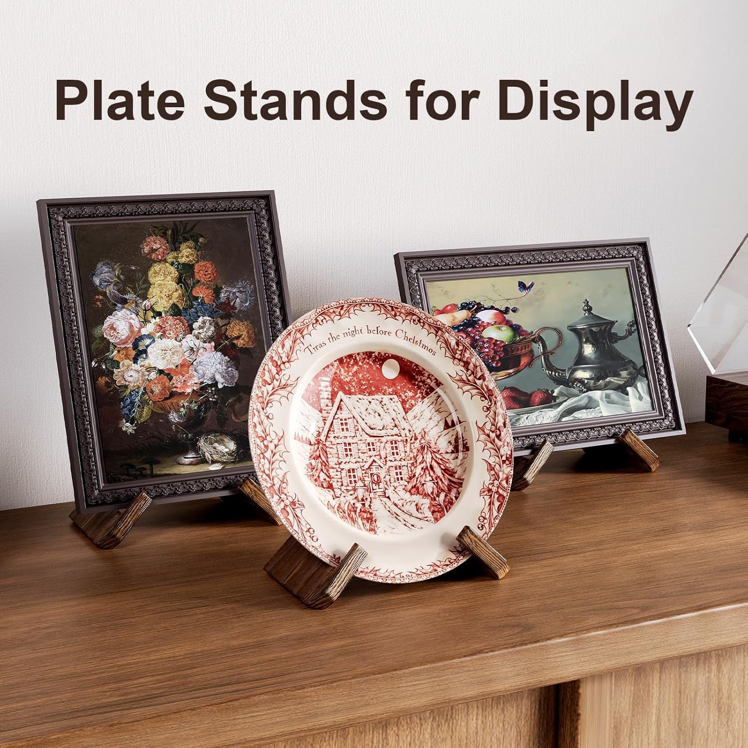 Now Playing Vinyl Record Stand, Single Wood Vinyl Record Display, 1 Second Assemble Now Spinning Stands, LP Player Accessories, Wooden Album Stand, Plate Holders for Displaying, Gifts for Record Lover