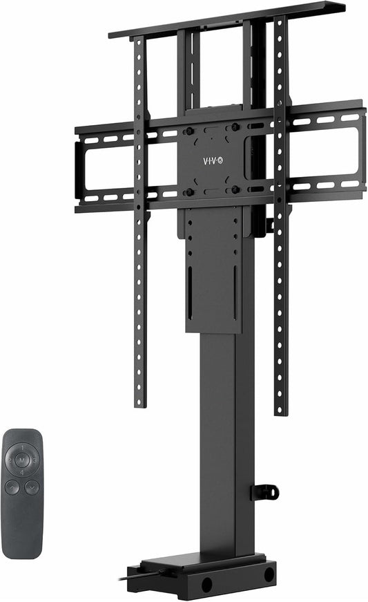Motorized TV Stand for 32 to 65 Inch Screens, Vertical Lift Television Stand with Remote Control, Compact TV Mount Bracket, MOUNT-E-UP65A