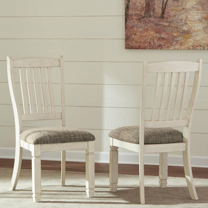 Bolanburg 20" Upholstered Dining Room Chair, Set of 2, Antique White