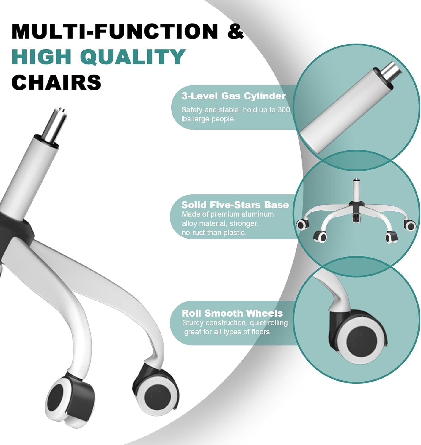 Office Chair, High Back Ergonomic Desk Chair with Adjustable Lumbar Support and Headrest, Swivel Task Chair with Flip-Up Armrests for Guitar Playing