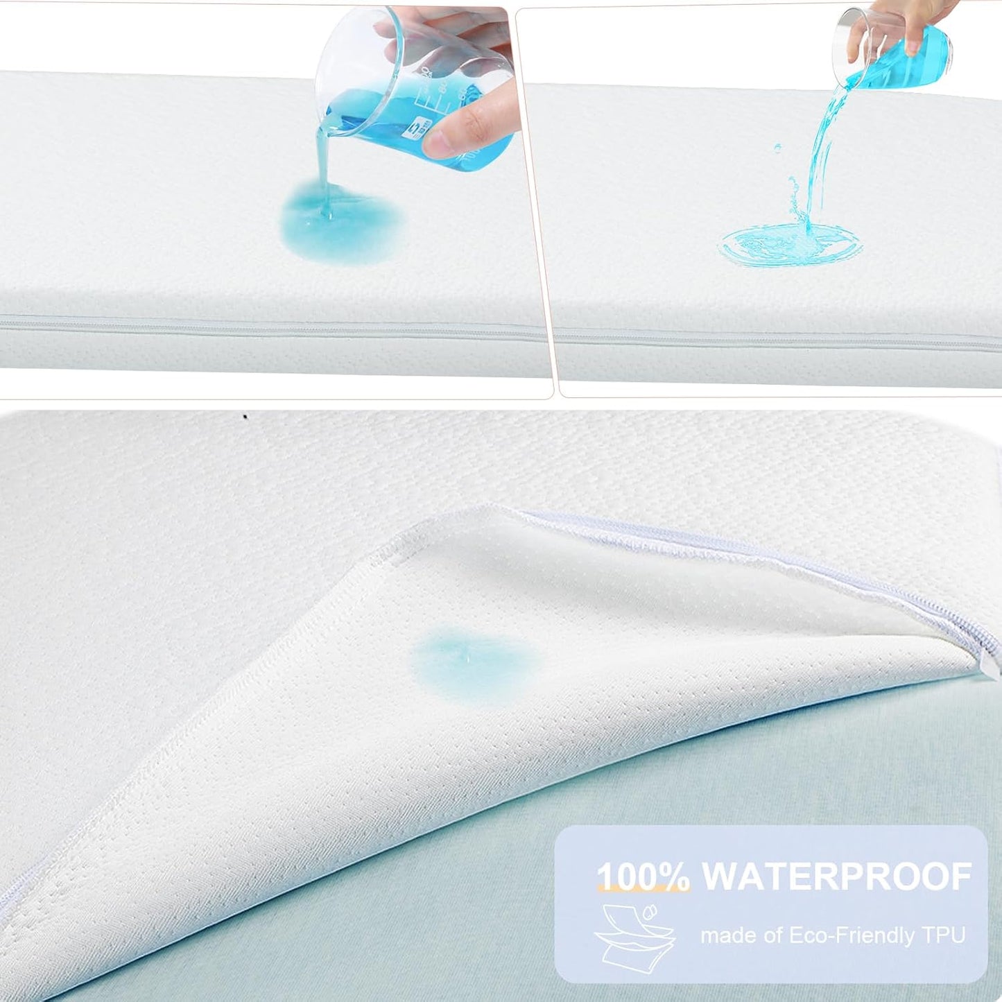 Baby Bassinet Mattress Pad, 33" X 20" Dual Sided Comfort Gel Memory Foam Mattress with Removable Breathable Soft Tencel Cover Fit for Baby Delight/Mika Micky/Koolerthings Bassinet