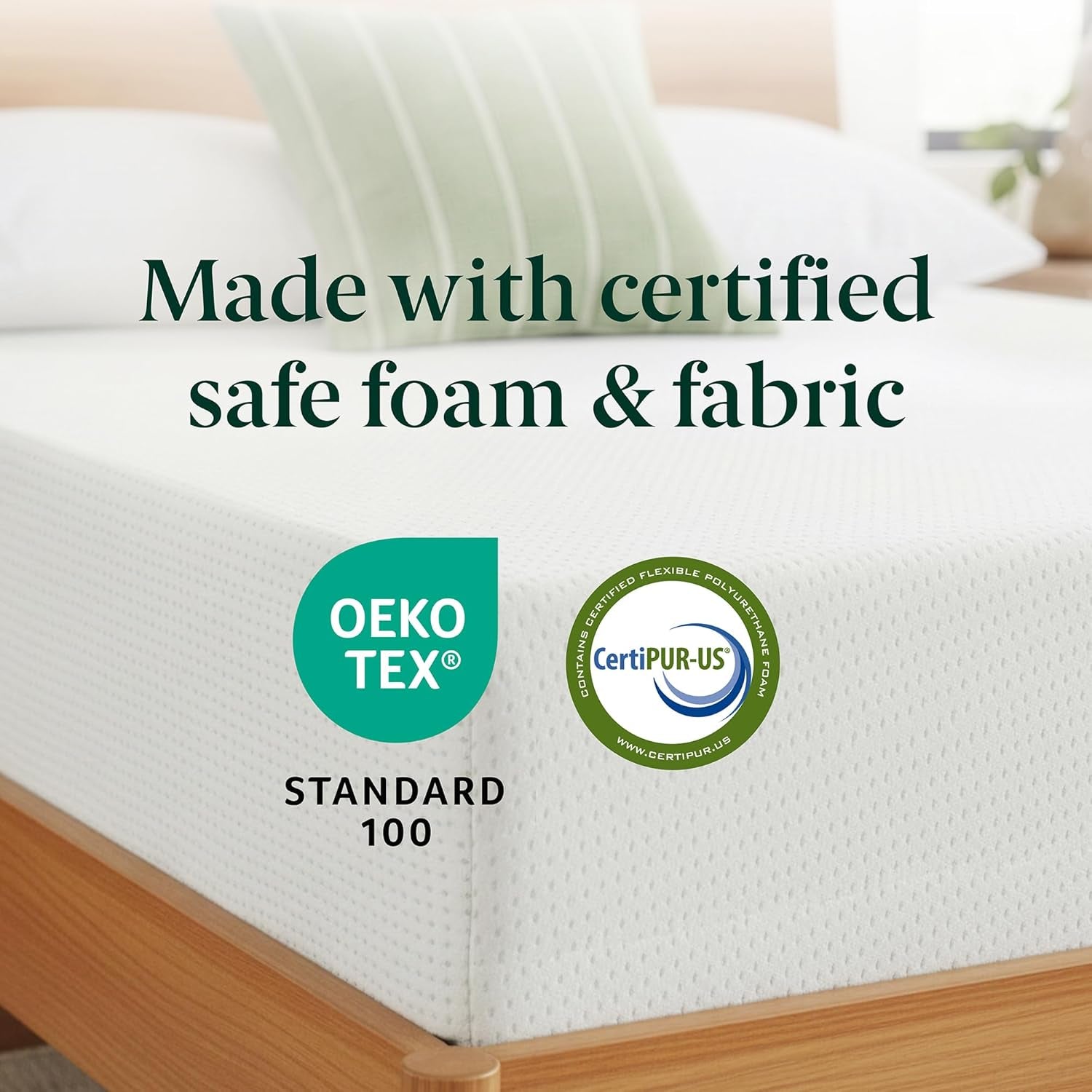 6 Inch Twin Green Tea Memory Foam Mattress [New Version], Fiberglass Free, Medium Firm Feel, Zoned Pressure Relief, Certified Safe Foams & Fabric, Mattress in a Box