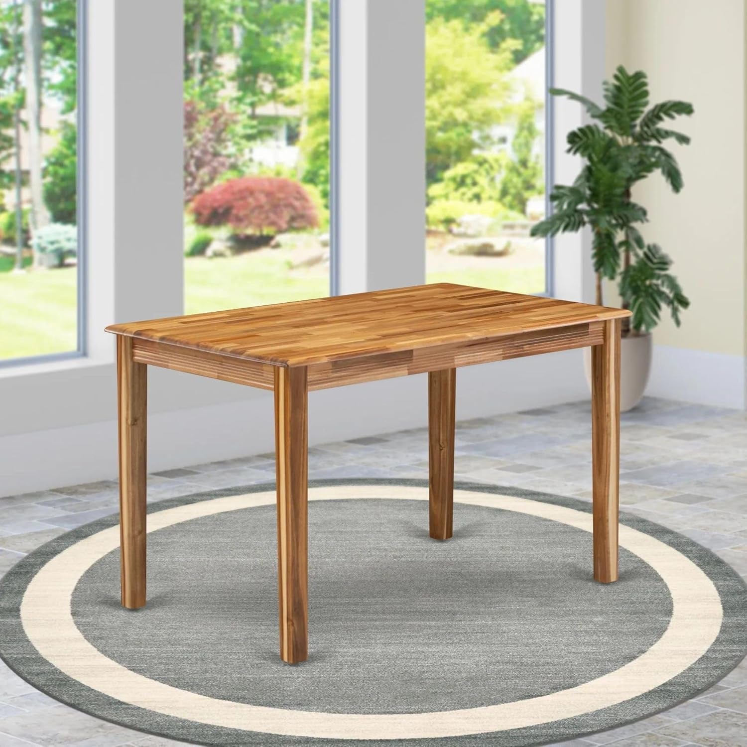 YAT-AWA-T Yarmouth Rectangle Modern Dining Table, 30X48 Inch, Walnut