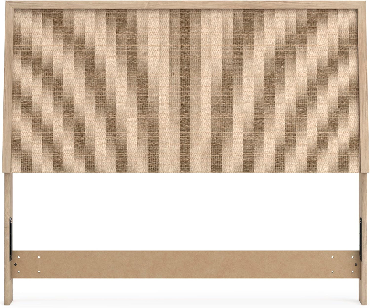 Cielden Farmhouse Queen Panel Platform Bed, Foundation or Box Spring Not Needed, Light Brown