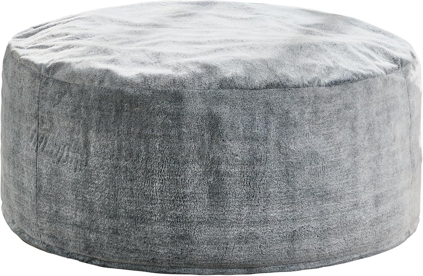 Bean Bag Chairs Giant Beanbag Chair with Filler, Memory Foam Bean Bags with Fluffy & Machine Washable Cover, Bean Bag Chairs for Aduts for Living Room, Bedroom (Grey, 4FT - 44” X 44” X 24”)