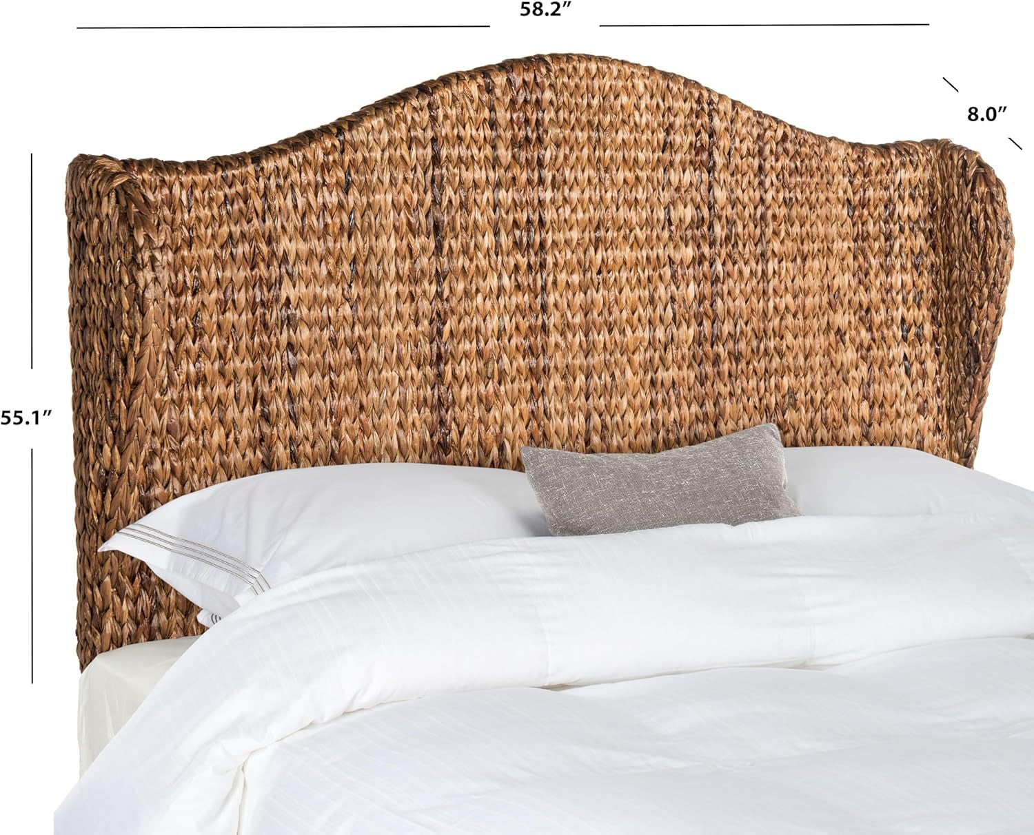 Home Collection Nadine Brown Winged Headboard (Queen)