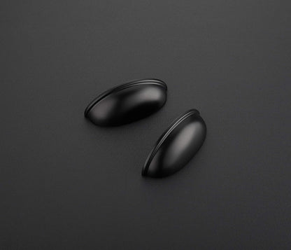 10 Pack 3" Drawer Pulls Flat Black Cabinet Cup Pulls Kitchen Hardware Cabinet Handles Drawer Handles Knobs 3 Inch Hole Center