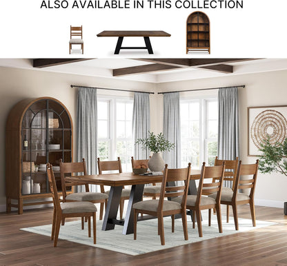 Chadworth Classic Display Cabinet with Anti-Tipping, Light Brown & Black
