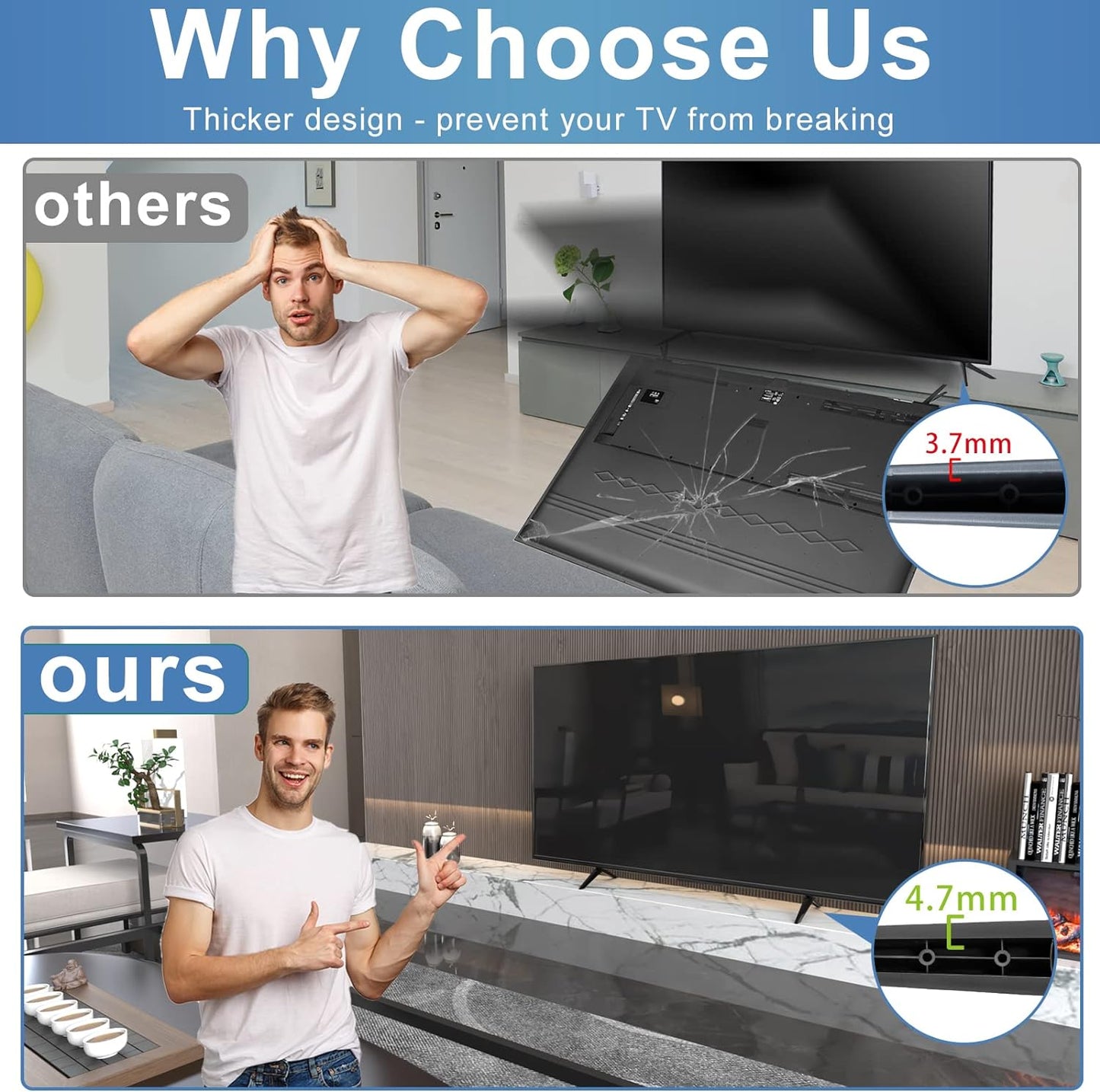 Base Stand for TCL Smart Tv - Fit for Select Models for 28" 32" 40" 43" 49" 50" 55" 65" Tvs, Please Read All Descriptions, 32S305 32S301 40S355 40S325 43S425 43S431 50S431 65S433, Not Universal Legs