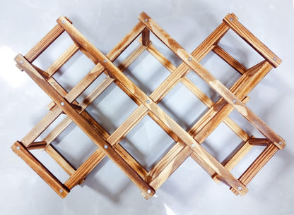 Freestanding Stackable Wine Rack Organizer for Countertop and Cabinets with Foldable Design and Scratch-Resistant Protector