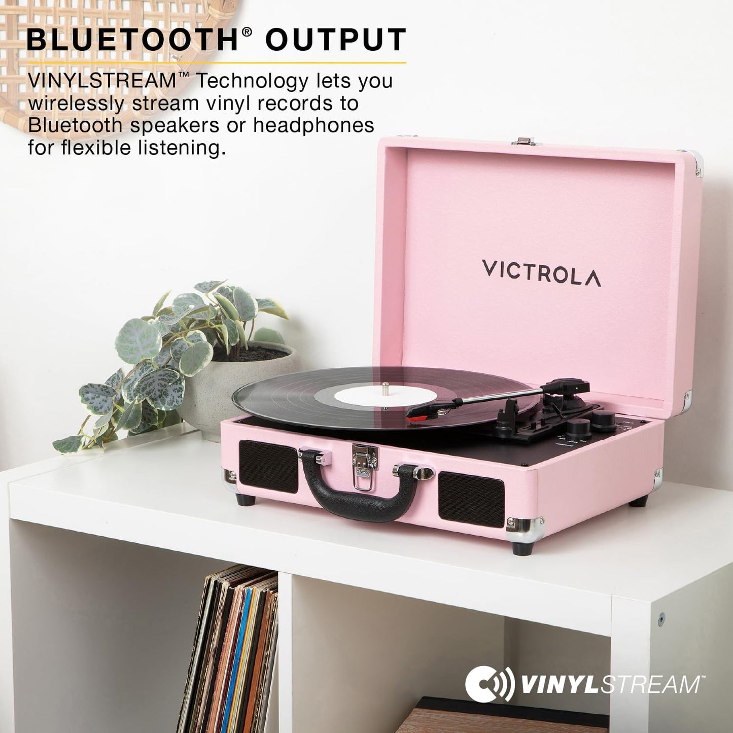 Journey II (2025 Model) – Bluetooth Suitcase Record Player – Built-In Stereo Speakers with Enhanced Bass, 3-Speed Turntable, Bluetooth Input and Output, RCA & Headphone Outputs (Turquoise)