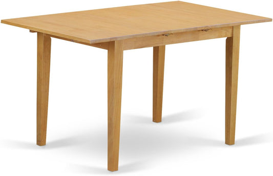 NFT-OAK-T Norfolk Kitchen Dining Table - a Rectangle Solid Wood Table Top with Butterfly Leaf, 32X54 Inch, OAK